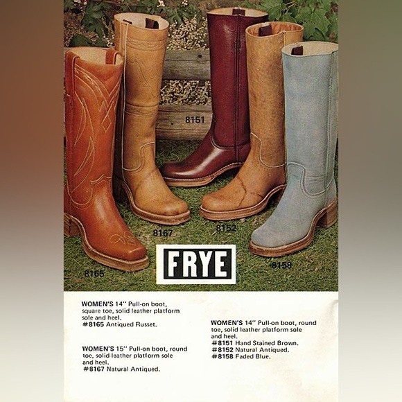 Frye 70s black label banana leather horse boots 8 women - Picture 2 of 10